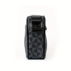 Men's Vintage Checkered Crossbody Bag