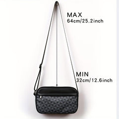 Men's Vintage Checkered Crossbody Bag