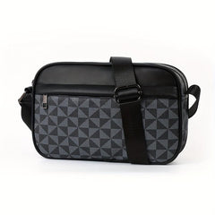 Men's Vintage Checkered Crossbody Bag
