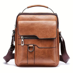 Men's Vertical Shoulder Bag Large Capacity Business Crossbody Bag Briefcase
