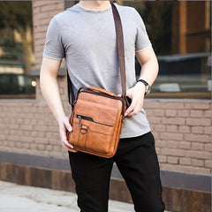 Men's Leather Shoulder Bag Crossbody Large Capacity