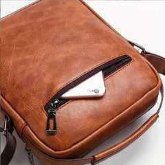 Men's Leather Shoulder Bag Crossbody Large Capacity