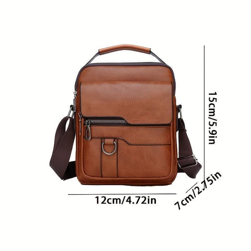 Men's Leather Shoulder Bag Crossbody Large Capacity