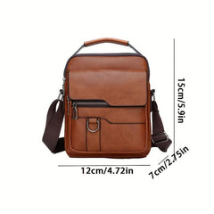 Men's Leather Shoulder Bag Crossbody Large Capacity