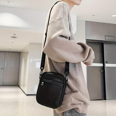 Men's PU Leather Square Crossbody Bag