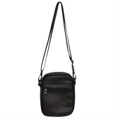 Men's PU Leather Square Crossbody Bag