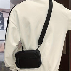 Men's Casual Crossbody Bag Small Square Shoulder Bag