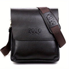 Men's Leather Crossbody Bag Vertical Shoulder Bag Briefcase