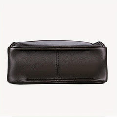Men's Leather Crossbody Bag Vertical Shoulder Bag Briefcase