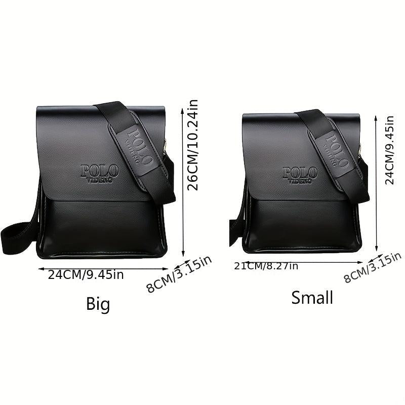 Men's Leather Crossbody Bag Vertical Shoulder Bag Briefcase