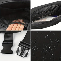 Men's Mini Shoulder Bag Adjustable Strap Small Waist Bag For Workout Running