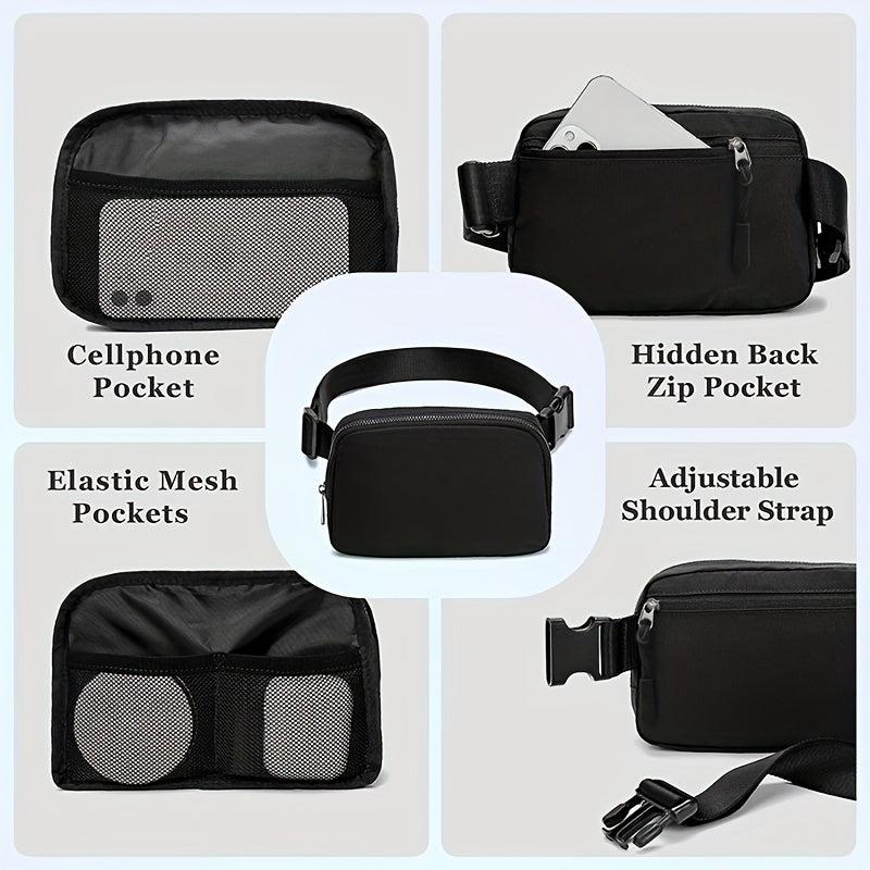 Men's Mini Shoulder Bag Adjustable Strap Small Waist Bag For Workout Running