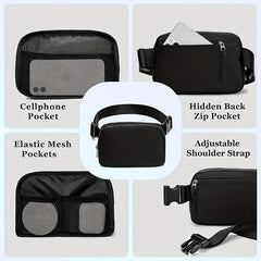 Men's Mini Shoulder Bag Adjustable Strap Small Waist Bag For Workout Running