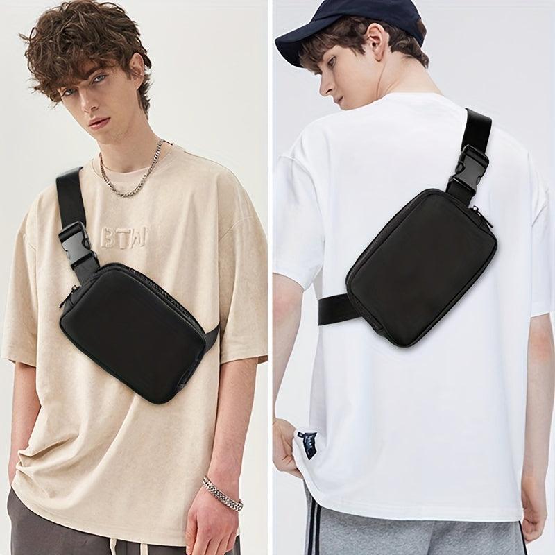 Men's Mini Shoulder Bag Adjustable Strap Small Waist Bag For Workout Running
