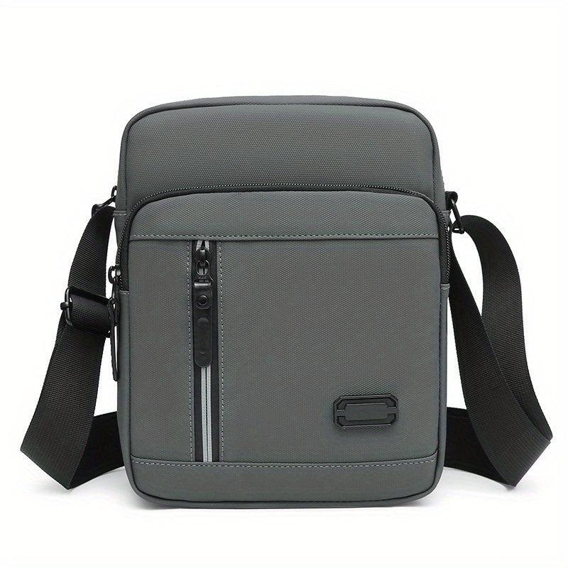 Men's Business Shoulder Bag with Zipper Closure