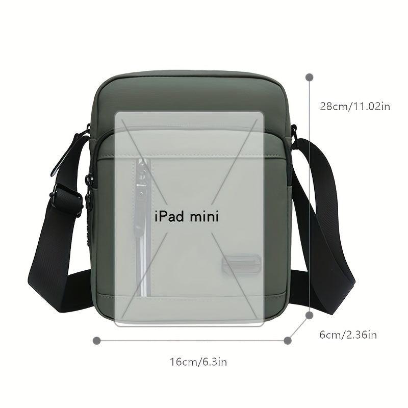 Men's Business Shoulder Bag with Zipper Closure