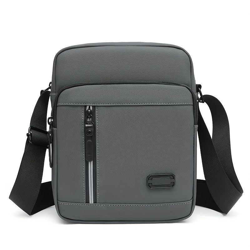 Men's Business Shoulder Bag with Zipper Closure