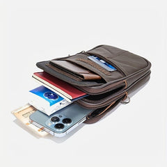 Cowhide Small Backpack Vertical Shoulder Bag