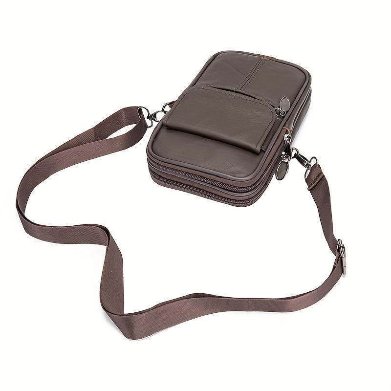Cowhide Small Backpack Vertical Shoulder Bag