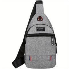 Men's Chest Bag Men's Shoulder Bag Casual Sports USB Small Backpack
