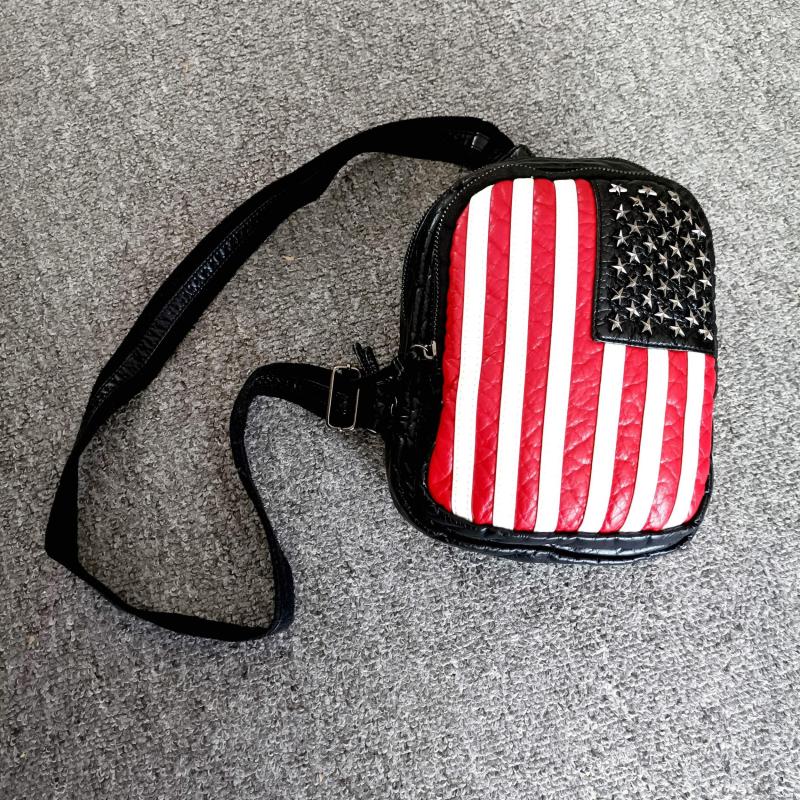American Flag Pattern Sling Bag Women's Crossbody Chest Bag