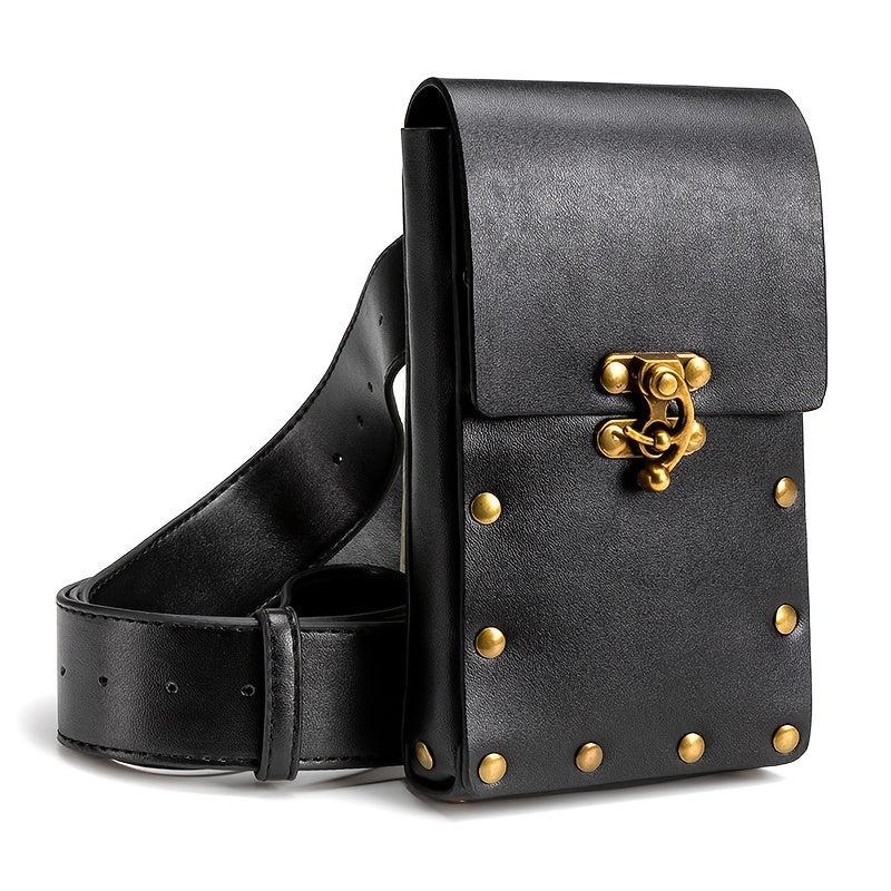 Gothic Steampunk Fanny Pack Studded Retro Waist Bag