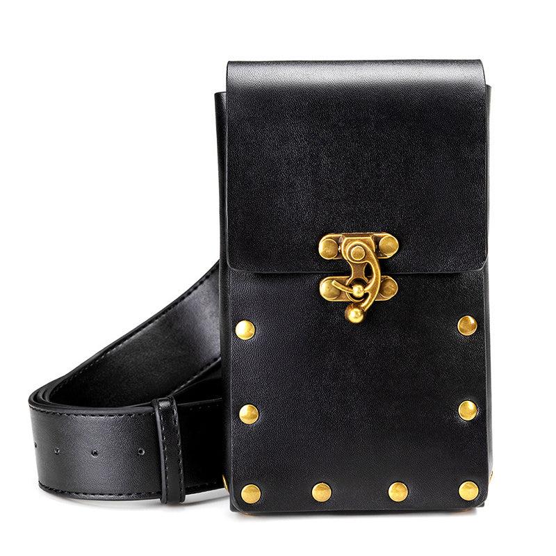 Gothic Steampunk Fanny Pack Studded Retro Waist Bag