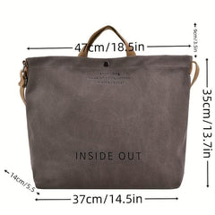 Canvas Tote Handbag Crossbody Top Handle Bag
