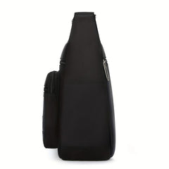 Men's Large Capacity Shoulder Bag with Water Bottle Pocket