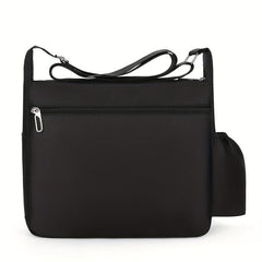 Men's Large Capacity Shoulder Bag with Water Bottle Pocket