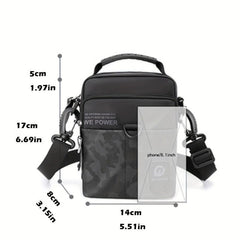 Men's Nylon Casual Messenger Bag Large Capacity Crossbody Bag