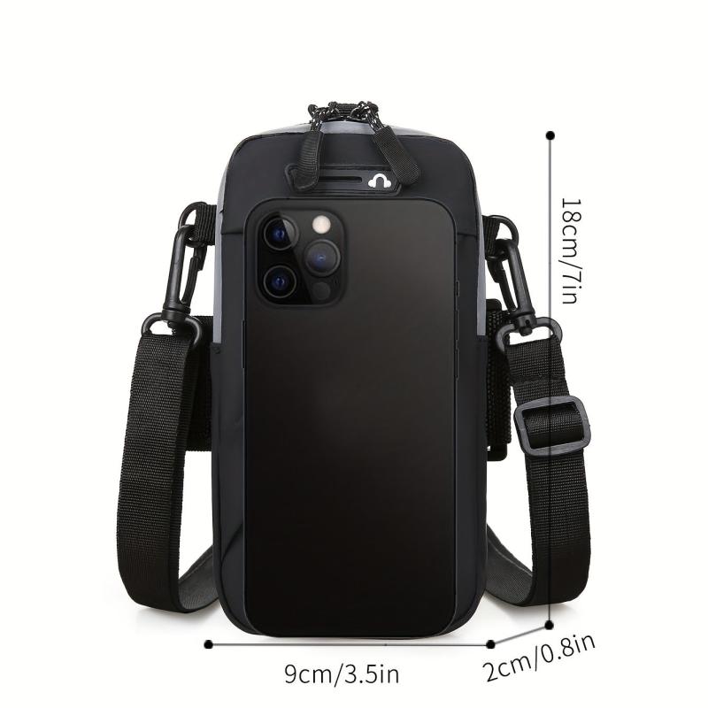 Men's Nylon Crossbody Bag Arm Bag Multifunction Shoulder Bag Mobile Phone Pouch