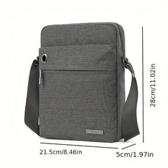 Men's Vertical Crossbody Bag With Earphone Hole