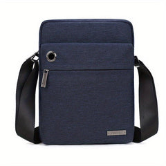 Men's Vertical Crossbody Bag With Earphone Hole