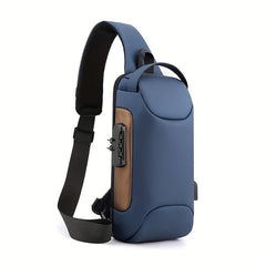 Men's Anti-theft Messenger Shoulder Bag USB Charging Waterproof Chest Bag