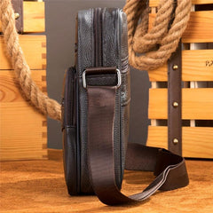 Men's Leather Bag Phone Bag Crossbody Vertical Shoulder Casual