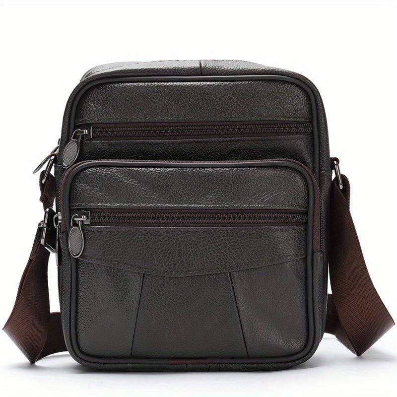 Men's Leather Bag Phone Bag Crossbody Vertical Shoulder Casual