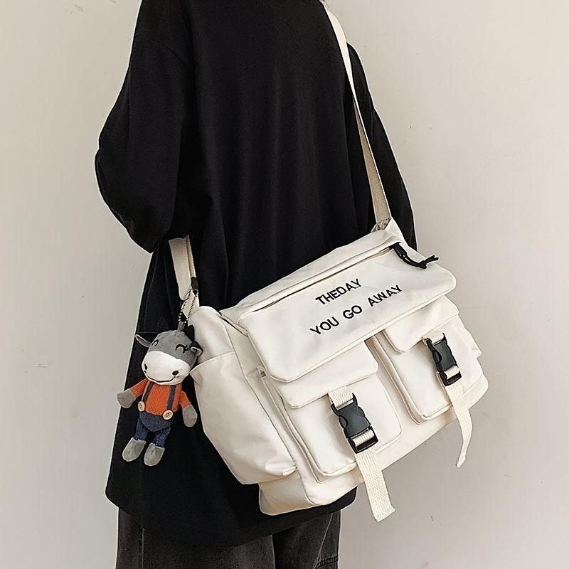 Men's Shoulder Crossbody Bag Street Hip Hop Casual Messenger Bag