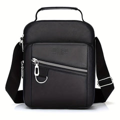 Soft Leather Men's Shoulder Bag Small Backpack for Daily Commuting