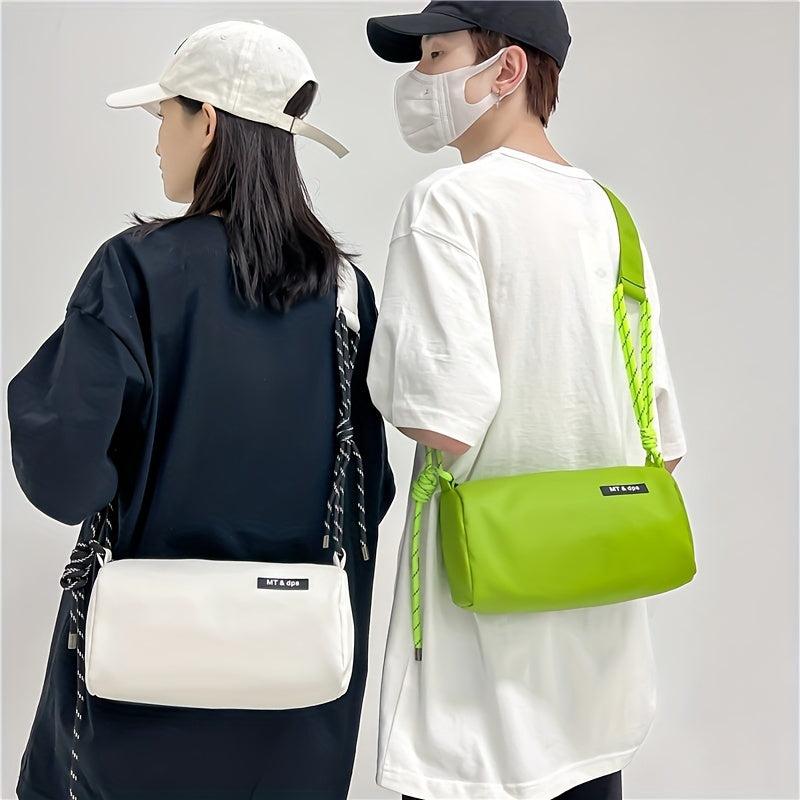 Solid One Shoulder Messenger Bag for Couples Dating