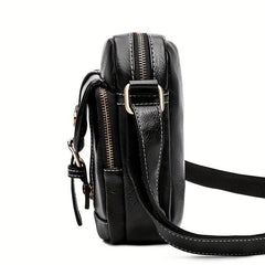 Vintage Men's PU Leather Shoulder Bag Crossbody Vertical Bag
