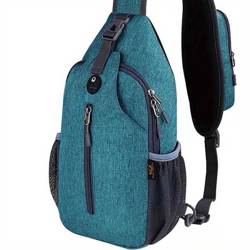 Men's Crossbody Bag Diagonal Shoulder with Earphone Hole