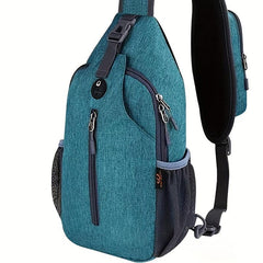 Men's Crossbody Bag Diagonal Shoulder with Earphone Hole
