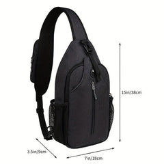 Men's Crossbody Bag Diagonal Shoulder with Earphone Hole