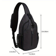 Men's Crossbody Bag Diagonal Shoulder with Earphone Hole