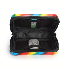 Rainbow Hard Shell Crossbody Shoulder Bag Toiletry Makeup Bag