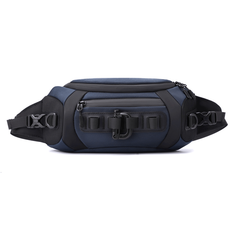Men's Nylon Crossbody Bag Fanny Pack Multifunction Diagonal Shoulder Bag