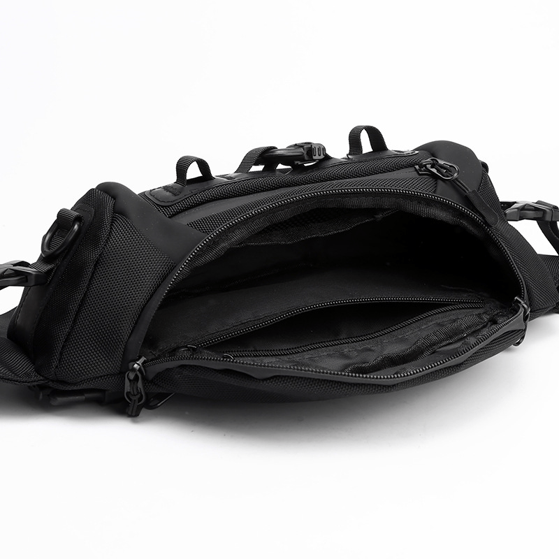 Men's Nylon Crossbody Bag Fanny Pack Multifunction Diagonal Shoulder Bag