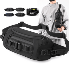 Men's Nylon Crossbody Bag Fanny Pack Multifunction Diagonal Shoulder Bag