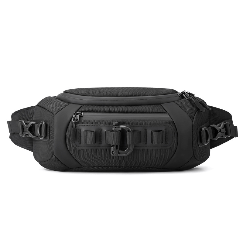 Men's Nylon Crossbody Bag Fanny Pack Multifunction Diagonal Shoulder Bag
